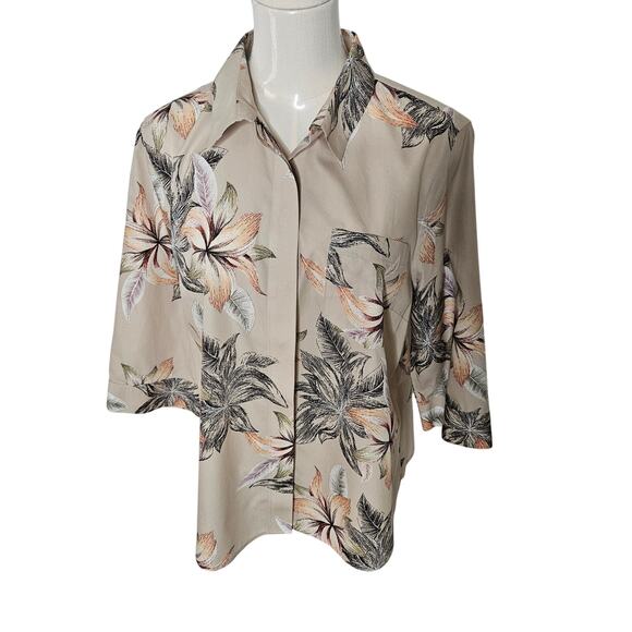 Women's NWT 3/4 Sleeve Top by Chico's Size 2P (U.S. 12-14 P) - Picture 1 of 11